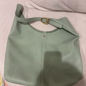 Anthropologie Green Hobo Bag